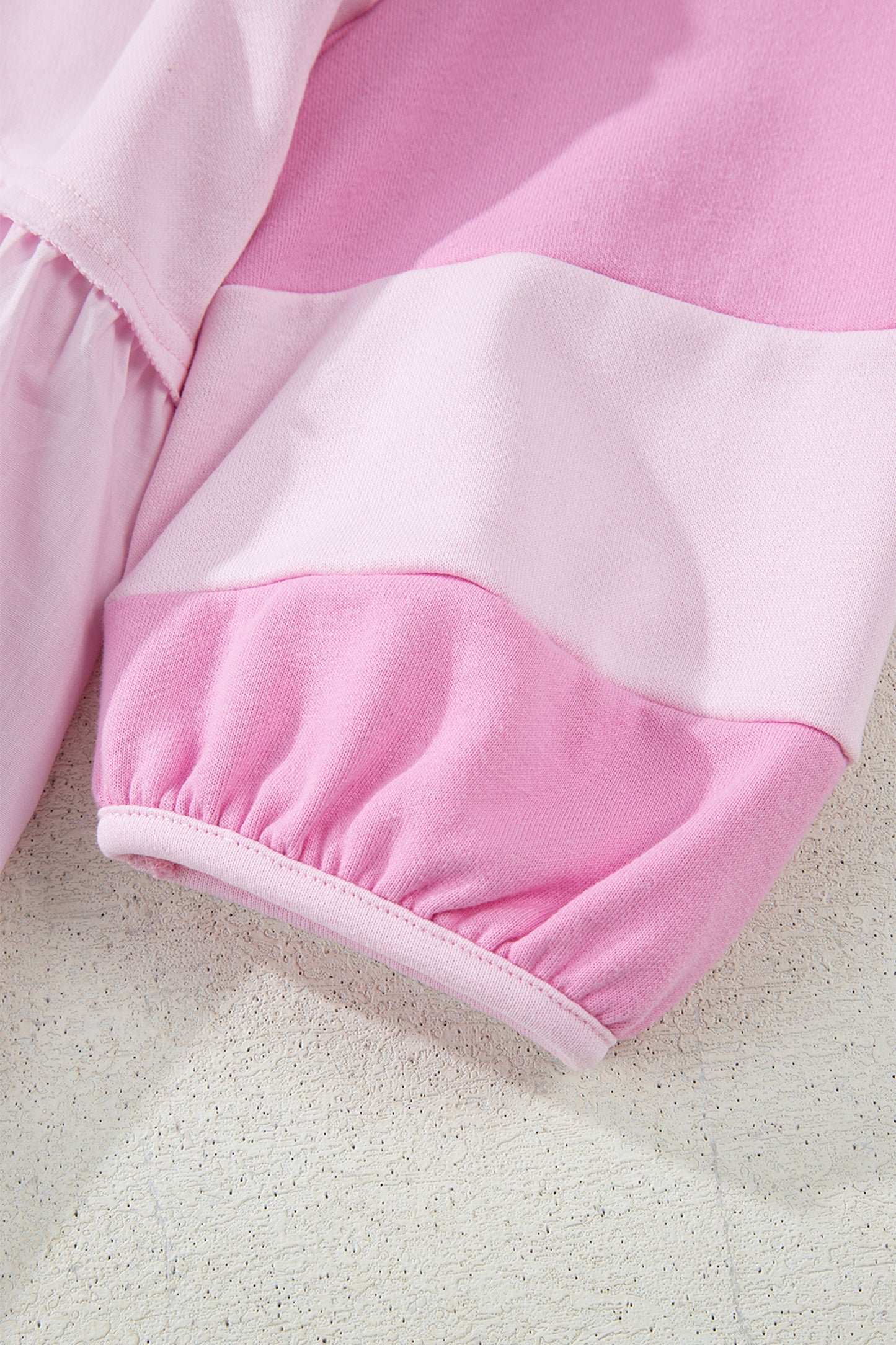 Colorblock Raw Seam Buttoned Polo Collar Dress