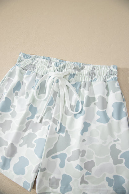 Camo Short Sleeve Tee & Drawstring Short Set