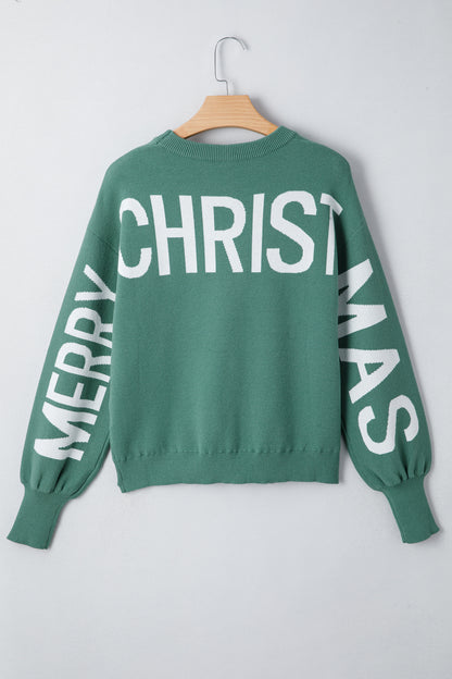 Ho Ho Ho Merry Christmas Drop Shoulder Sweater