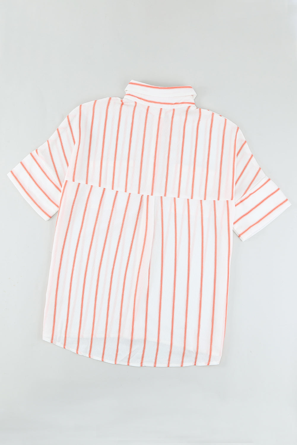 Stripe Short Sleeve Pocketed Shirt