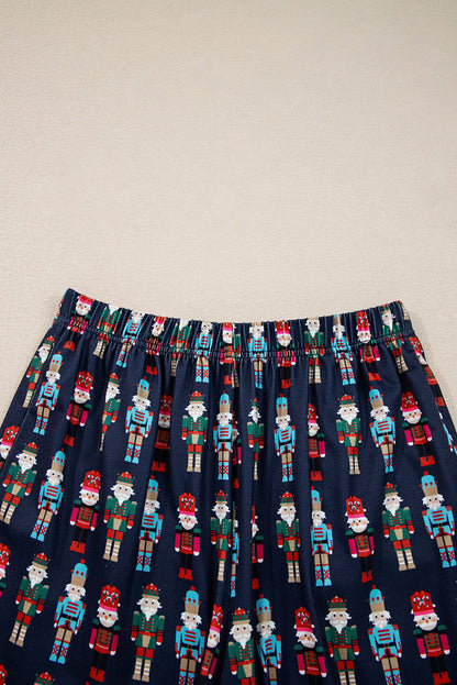 Plaid Mama Claus Tee and Nutcracker Shorts Set