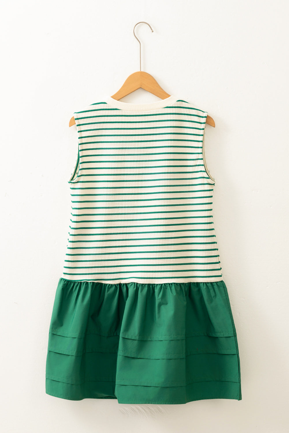 Stripe Woven Sleeveless Ruffle Mini Dress