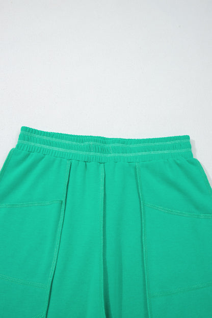 Solid Drop Shoulder Boxy Tee & Barrel Pants Set