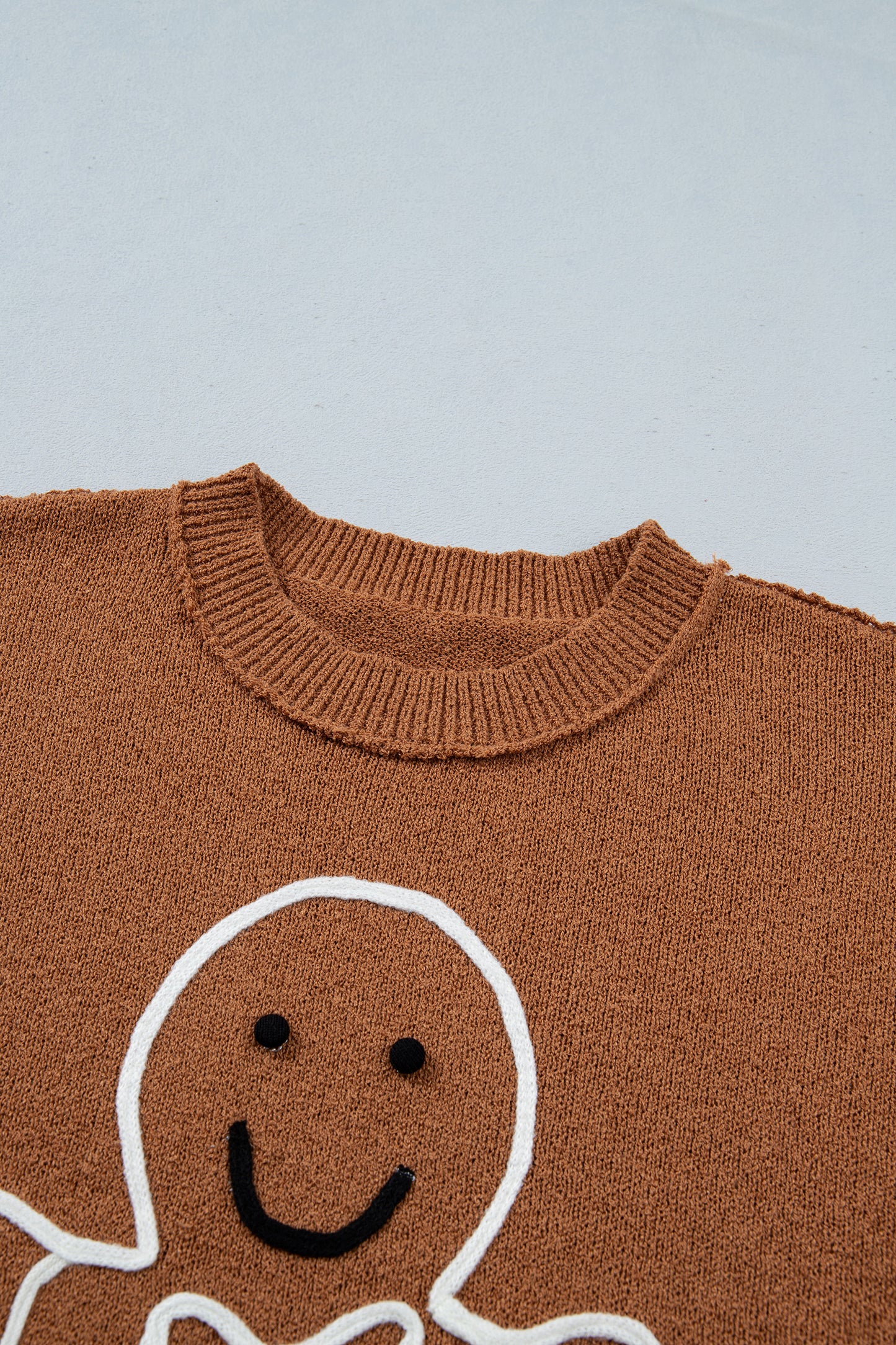 Gingerbread Drop Shoulder Oversized Christmas Sweater