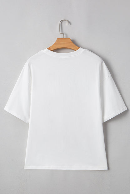 USA Flag Bow Crewneck Graphic Tee