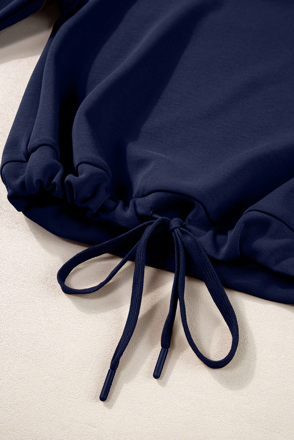 Solid Cowl Neck Pullover & Wide Leg Pants Set