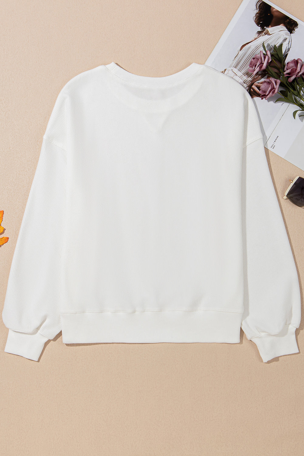 Valentine Bow Long Sleeve Crewneck Top