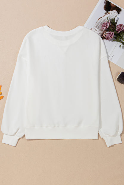 Valentine Bow Long Sleeve Crewneck Top