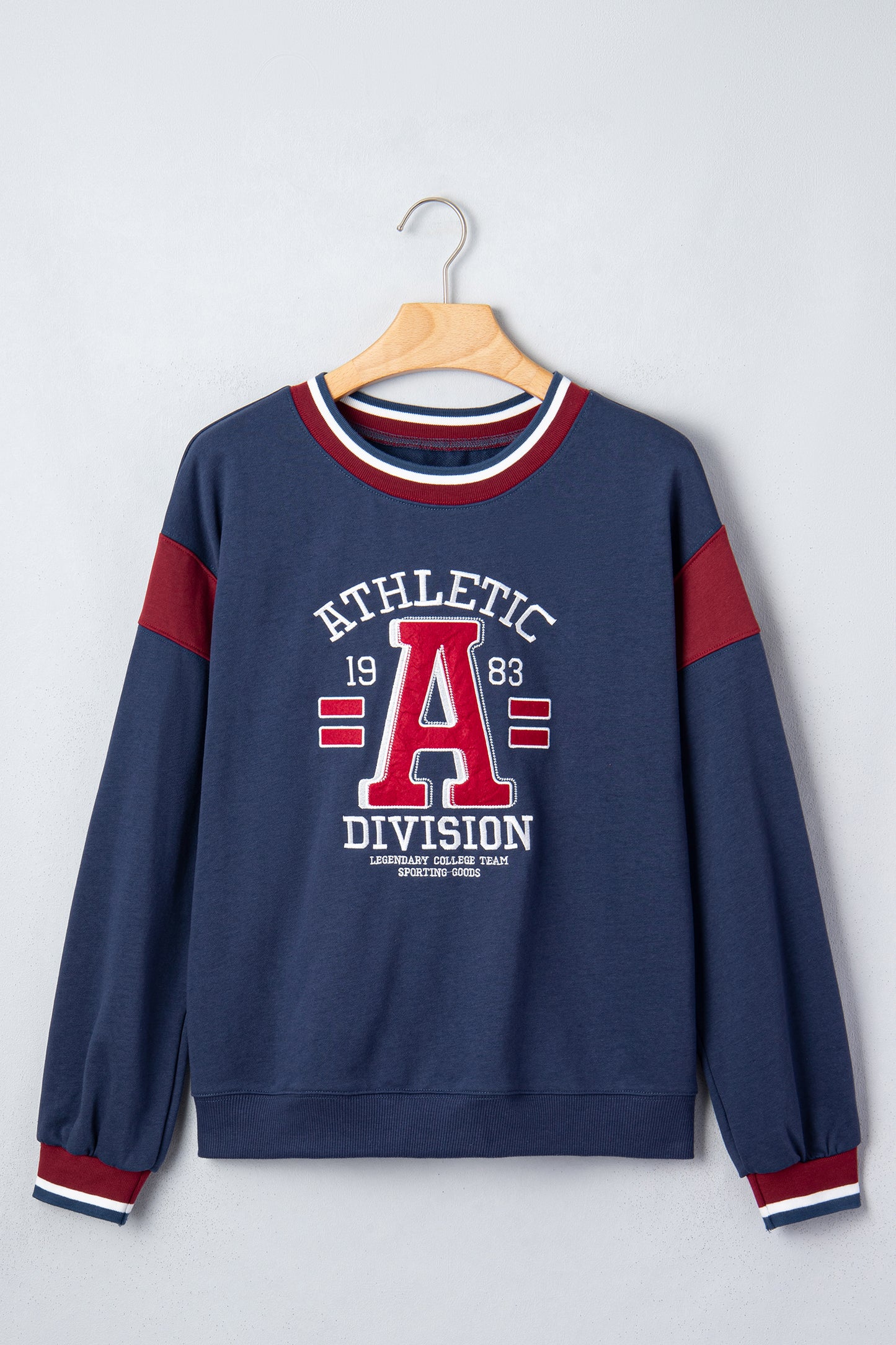 ATHLETIC DIVISION Colorblock Long Sleeve Graphic Sweatshirt