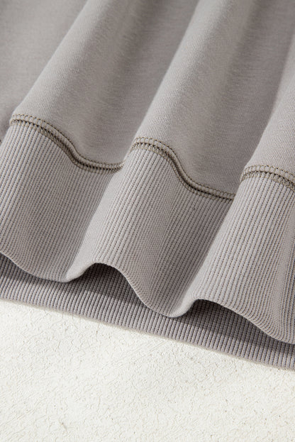 Western Aztec Embroidered Sleeve V-Neck Sweatshirt