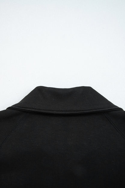 Solid Quarter-Zip Top and Drawstring Pants Set