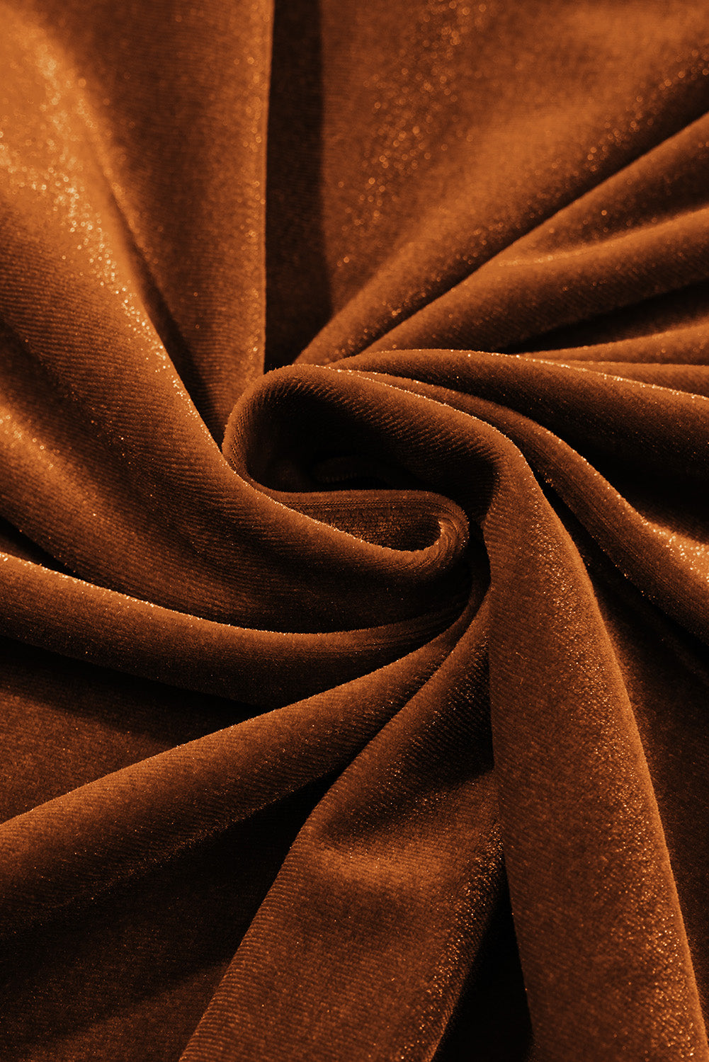 Velvet Frilled Neck Puff Sleeve Top