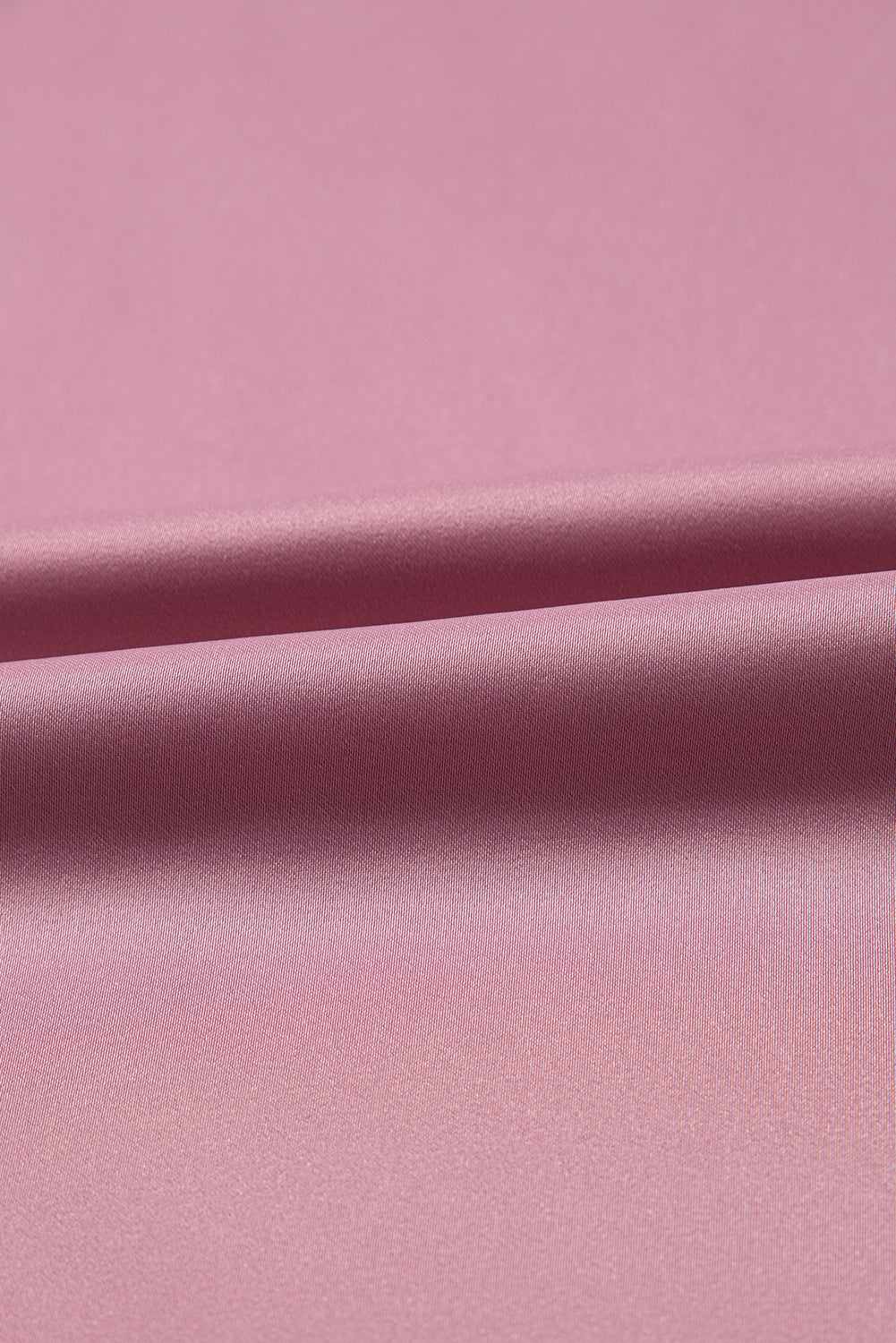 Solid Satin Ruffle Short Sleeve V-Neck Top