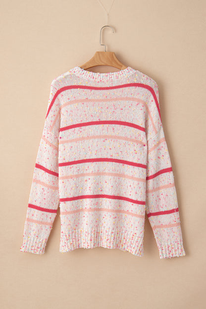 Stripe Confetti Knit Sweater