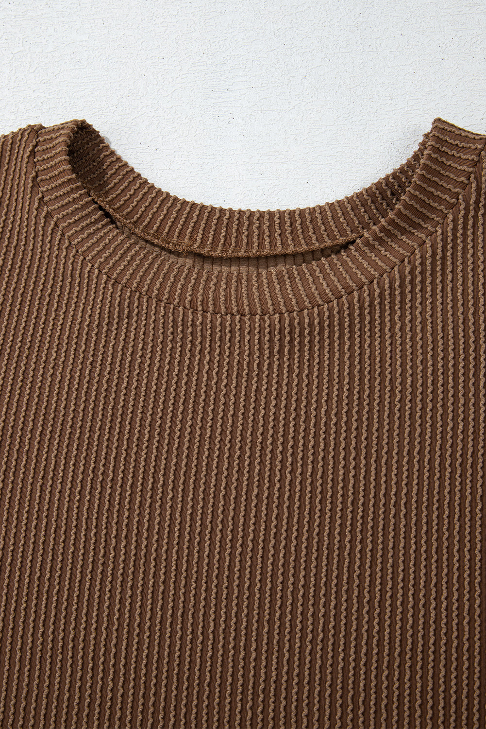 Corded Knit Long Sleeve Top and Shorts Set