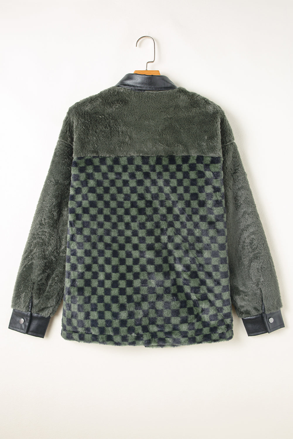 Checker Fleece Flap Pocket Jacket