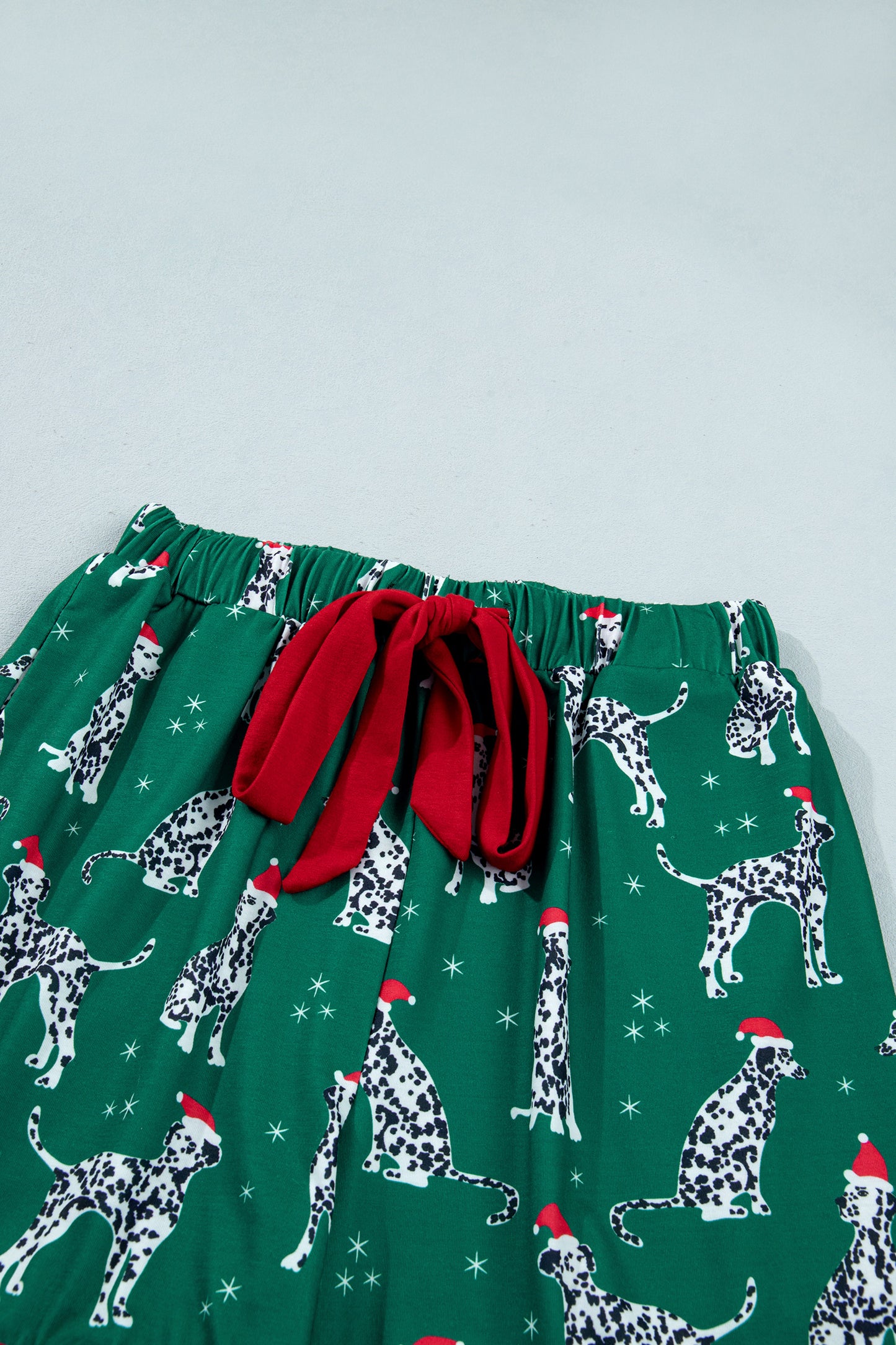 Christmas Dalmatian Top & Short Pajama Set