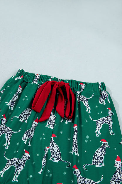 Christmas Dalmatian Top & Short Pajama Set