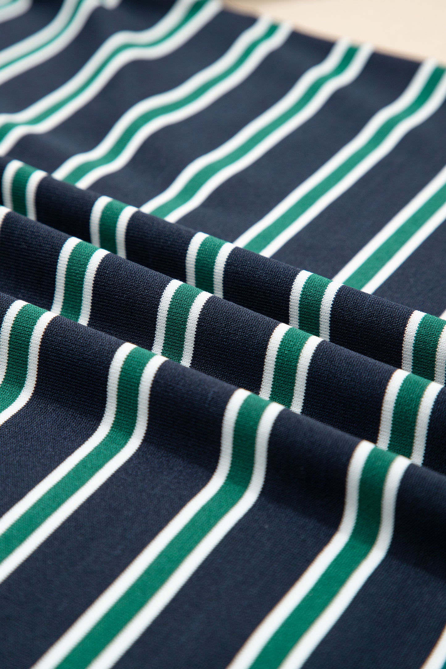 Stripe Colorblock Chest Pocket Long Sleeve Top