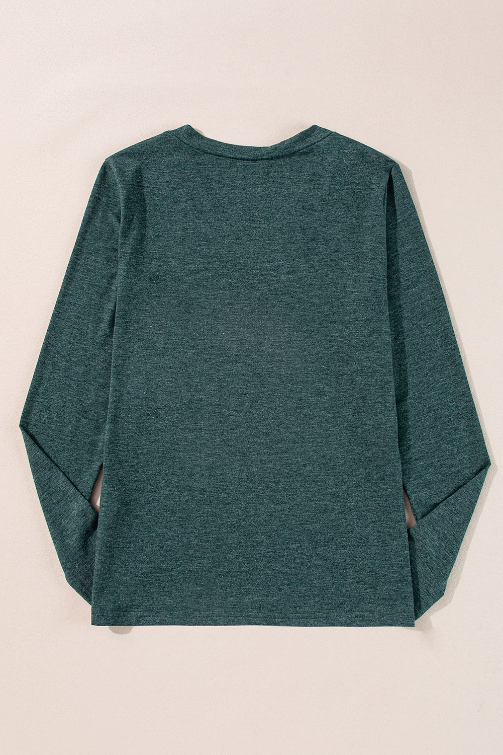 Solid Long Sleeve V-Neck Top