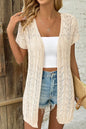 Short Sleeve Open Front Cardigan