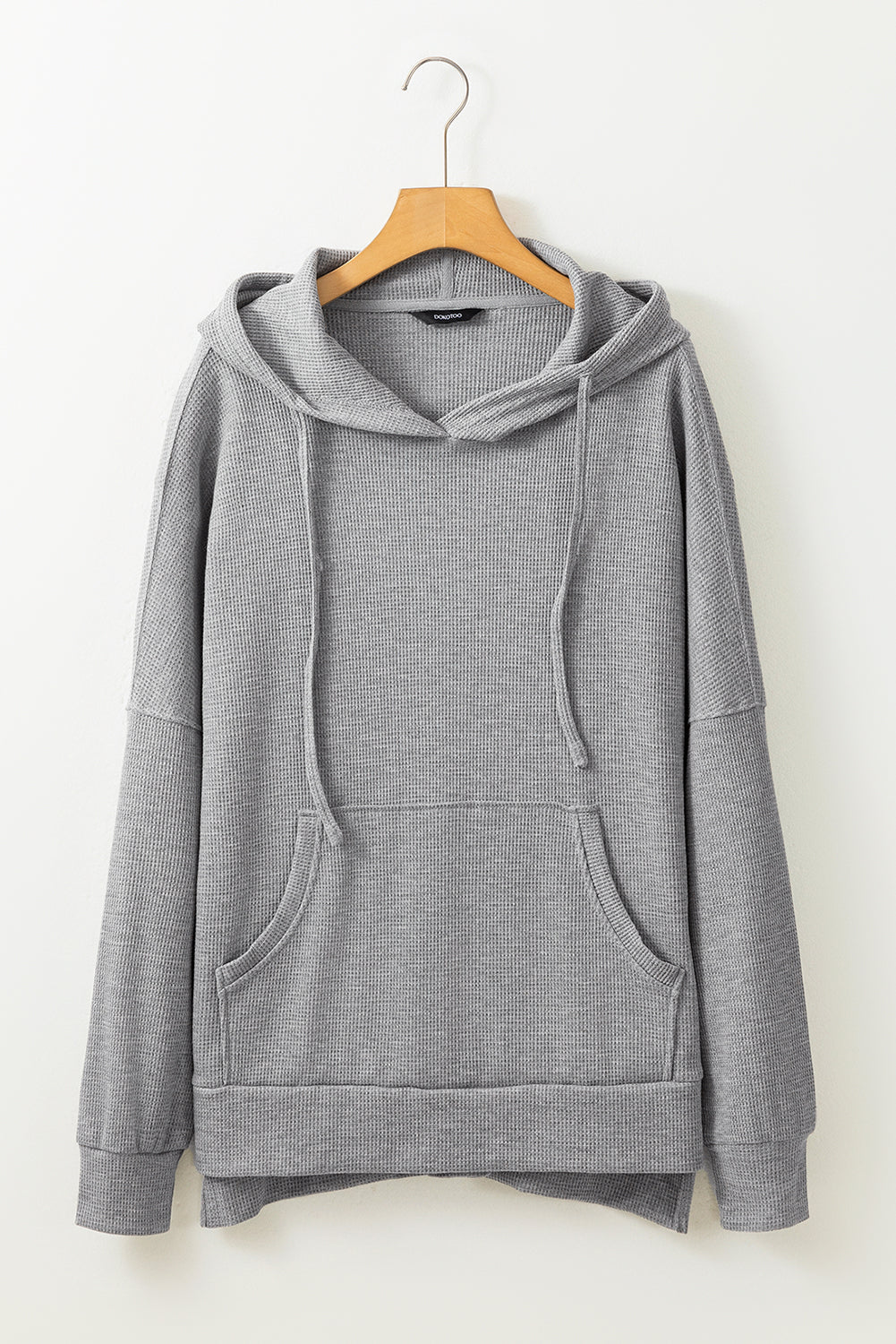 Waffle Knit Oversized Hoodie