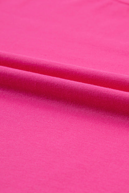 Solid Short Sleeve Crew Neck Tee