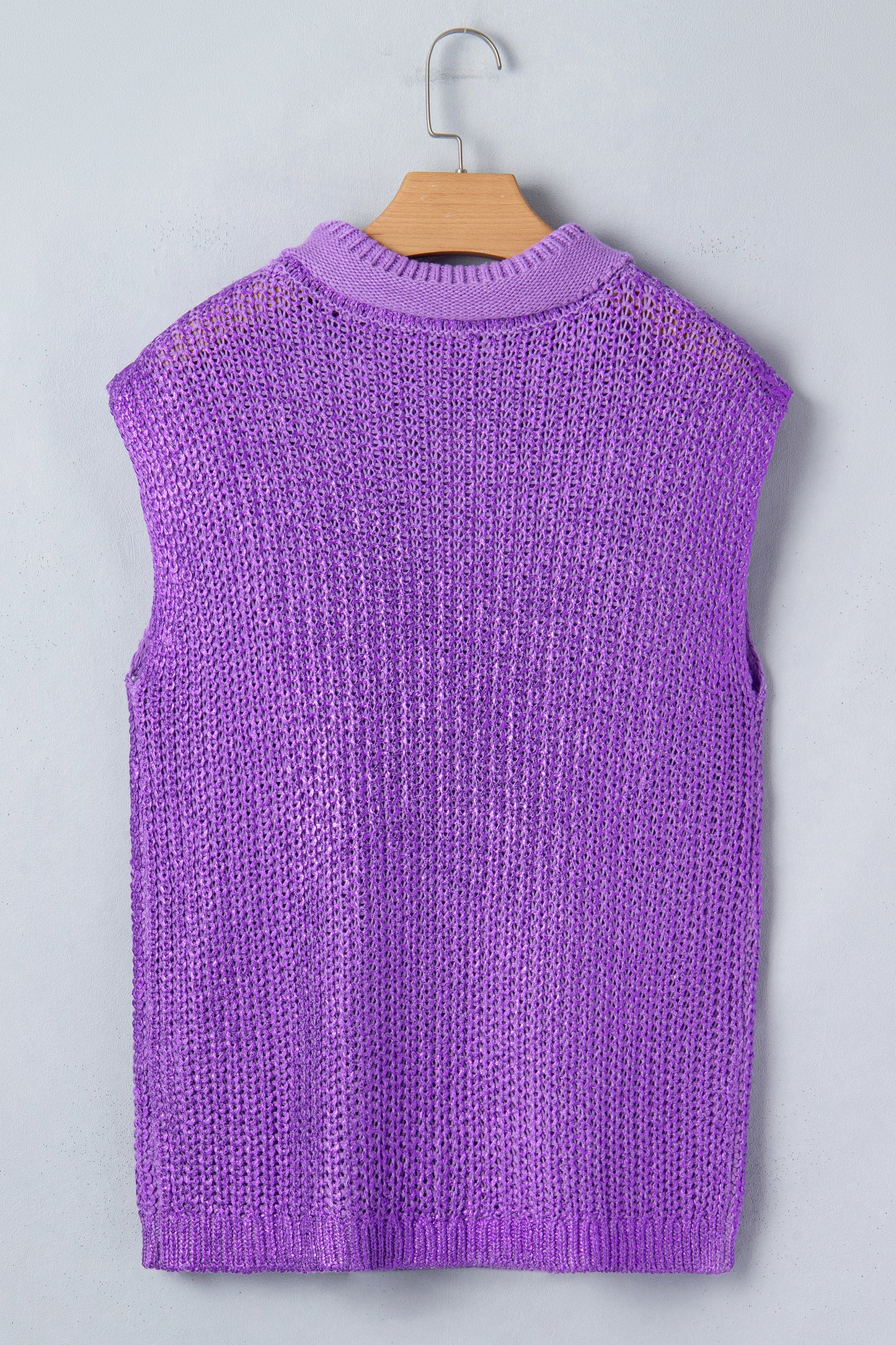 Solid Mock Neck Short Sleeve Knit Sweater