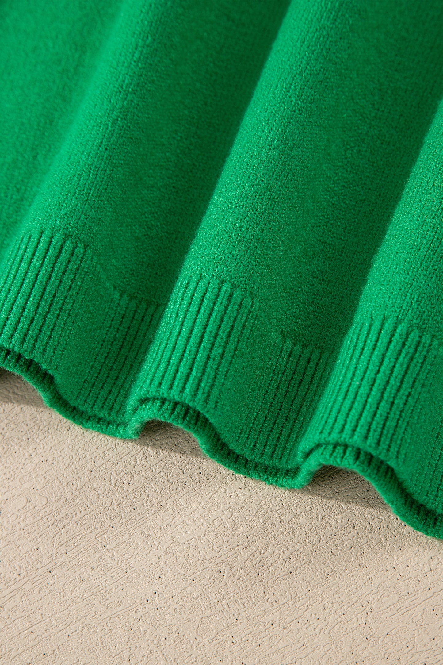 Lucky Stripe Flutter Sleeve Round Neck Sweater