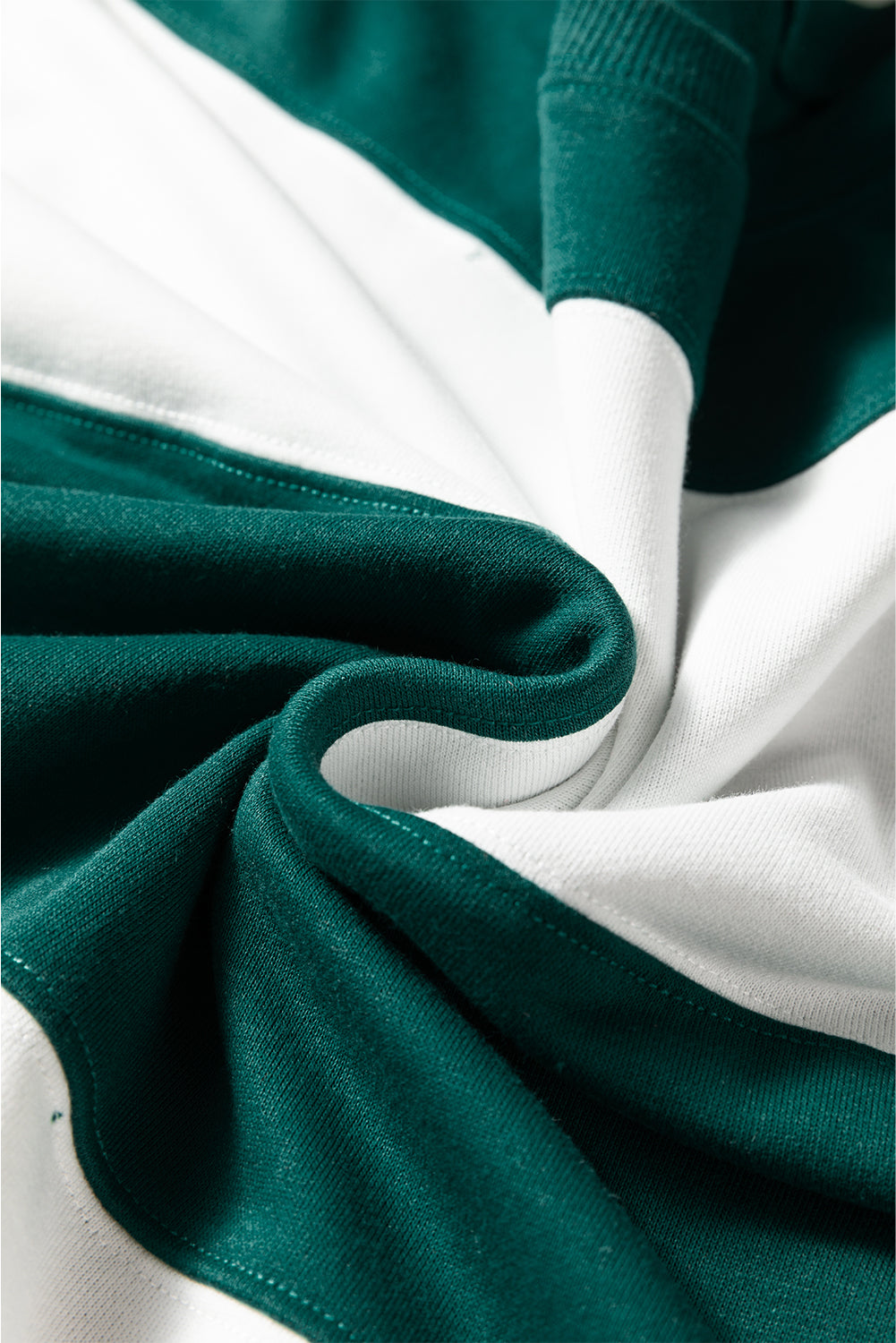 Colorblock Drop Shoulder Baggy Sweatshirt