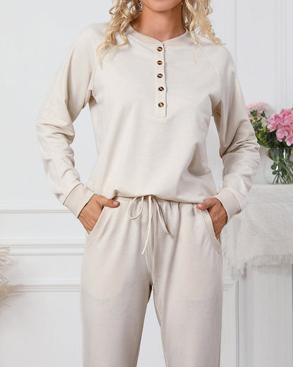 Henley Top and Pants Set