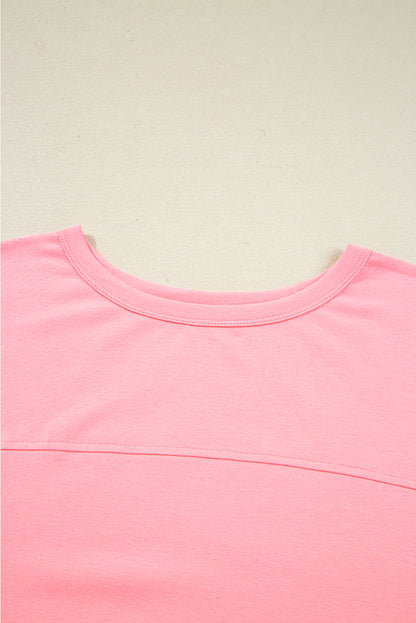 Floral Colorblock Patchwork 3/4 Sleeve Top