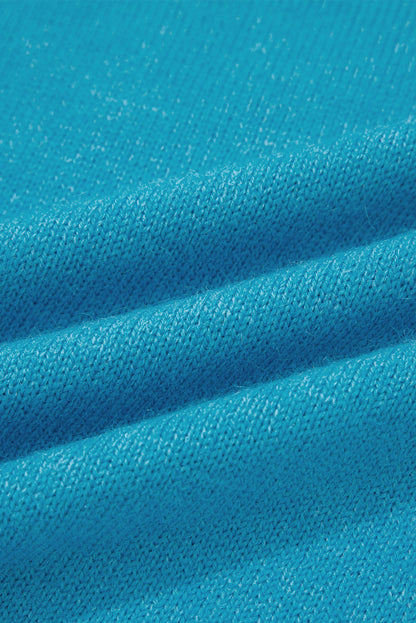 Contrast Stitch Tie Side Mock Neck Sleeveless Sweater