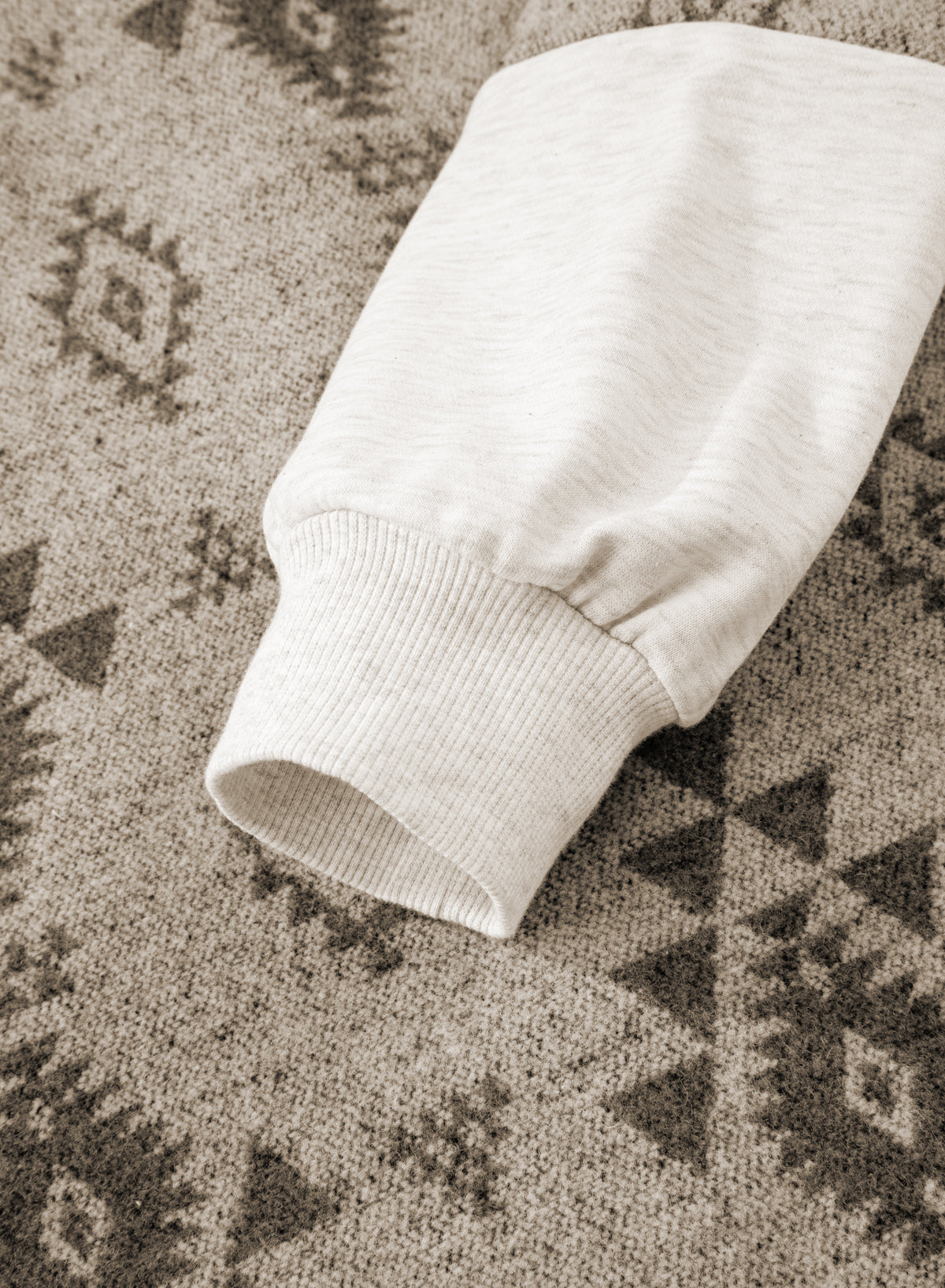 Western Aztec Colorblock Patchwork Drawstring Hooded Shacket