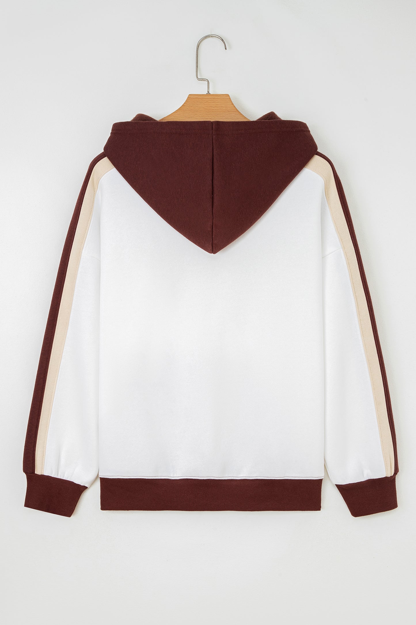 Colorblock Patchwork Kangaroo Pocket Hooded Sweatshirt