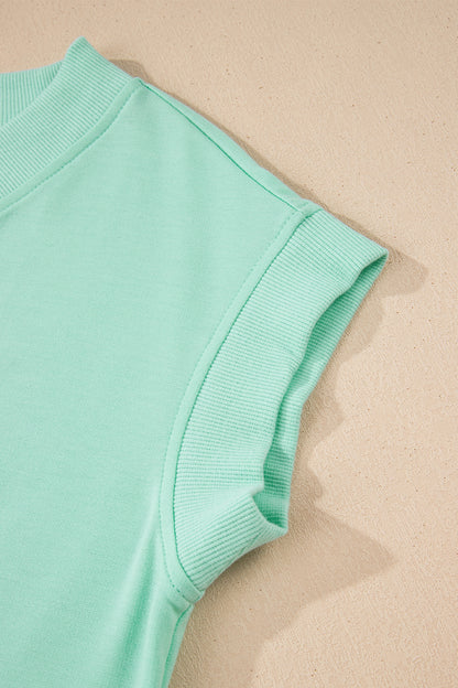 Solid V-Neck Tee and Drawstring Pants Set