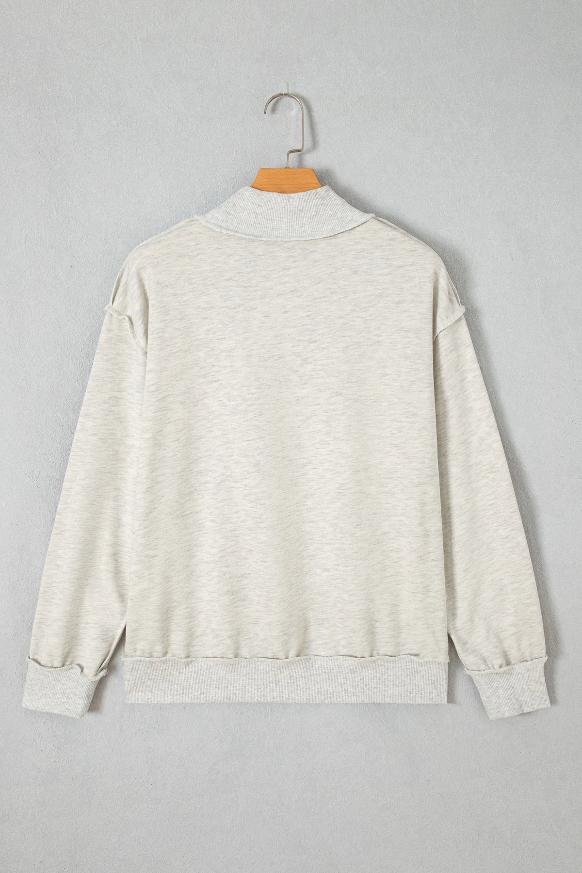 JESUS Gingham Patch Embroidered Mock Neck Sweatshirt