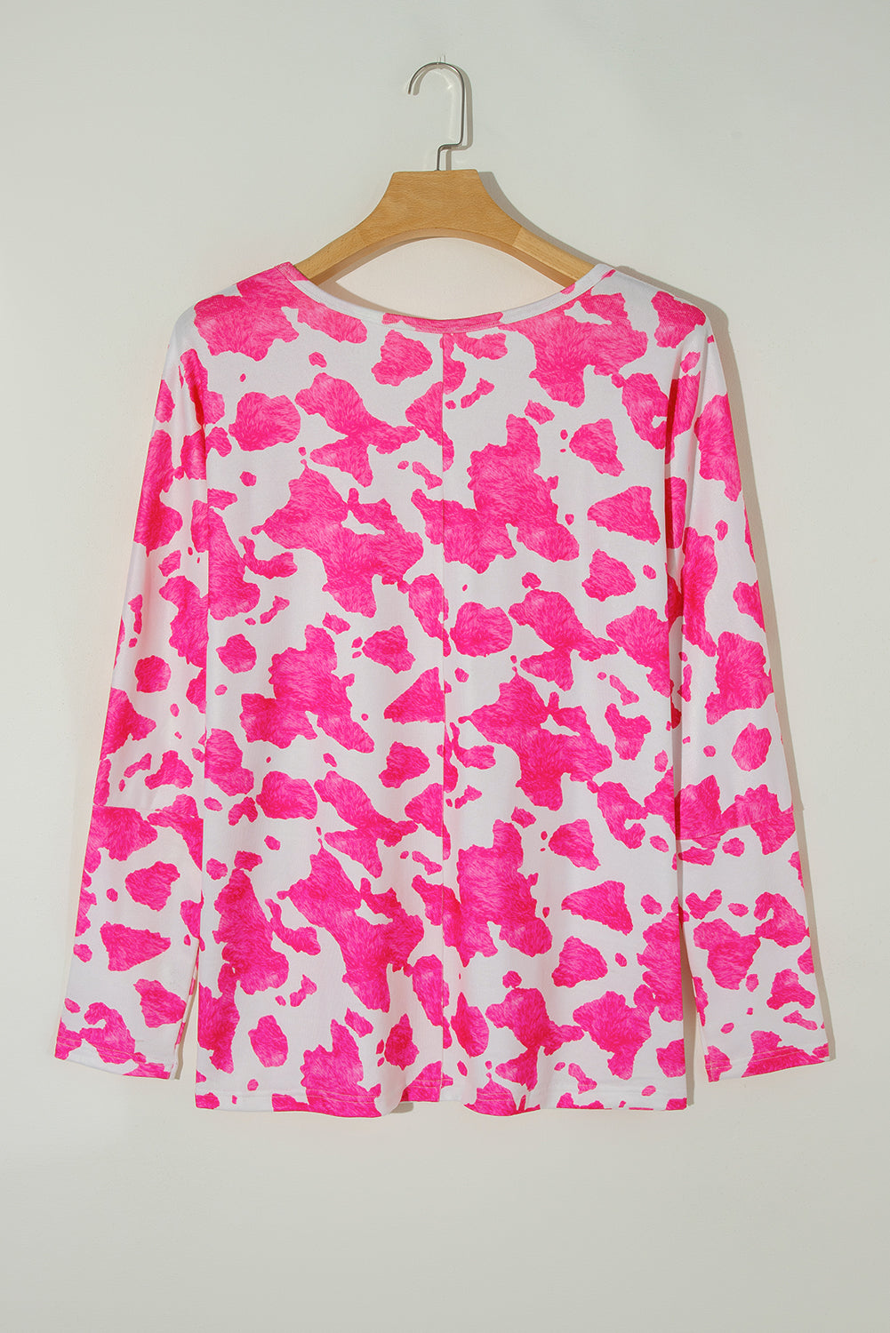 Cow Spot Long Sleeve Top Plus Size