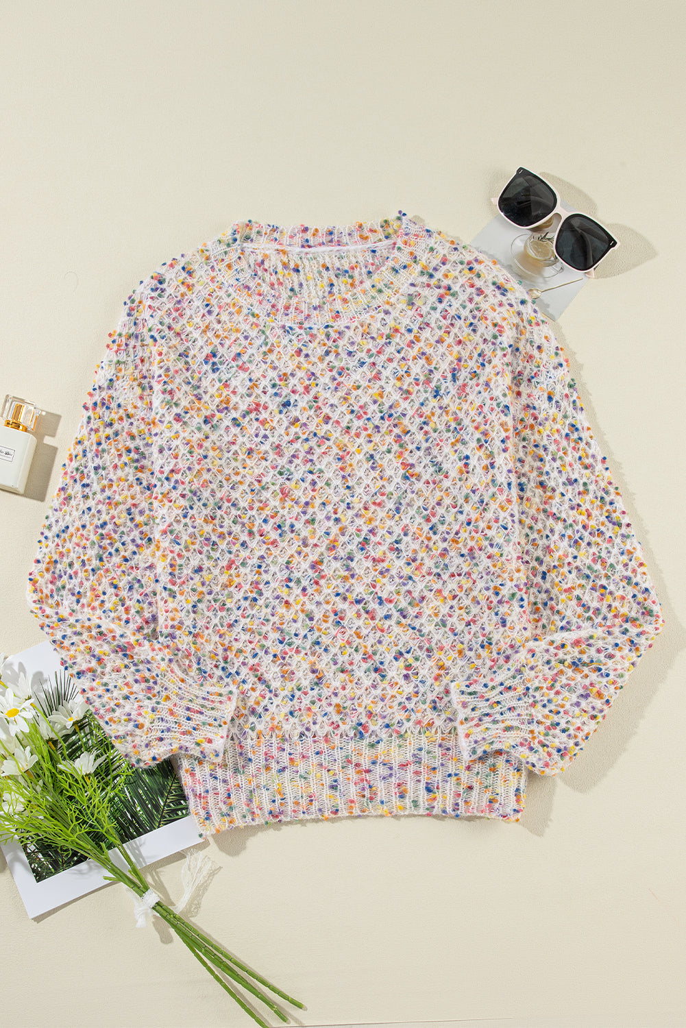 Confetti Knit Popcorn Sweater