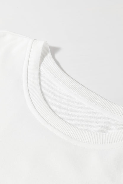 Plus Size Stripe Colorblock Drop Shoulder Sweatshirt