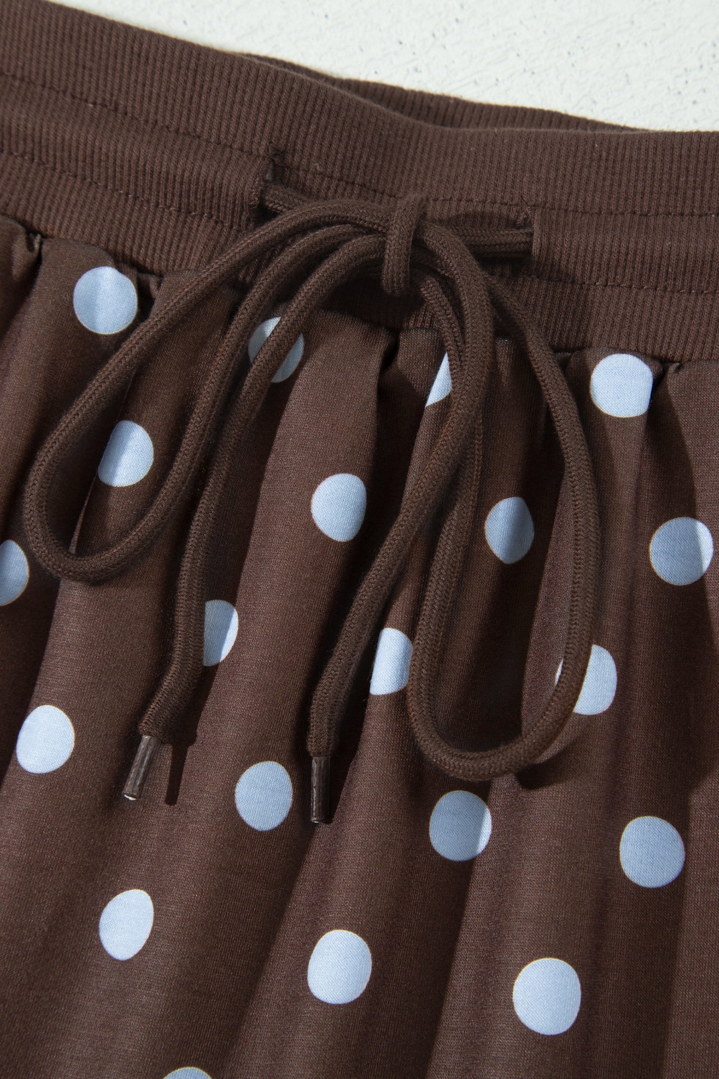 Polka Dot Long Sleeve Pullover & Bow Skort Set