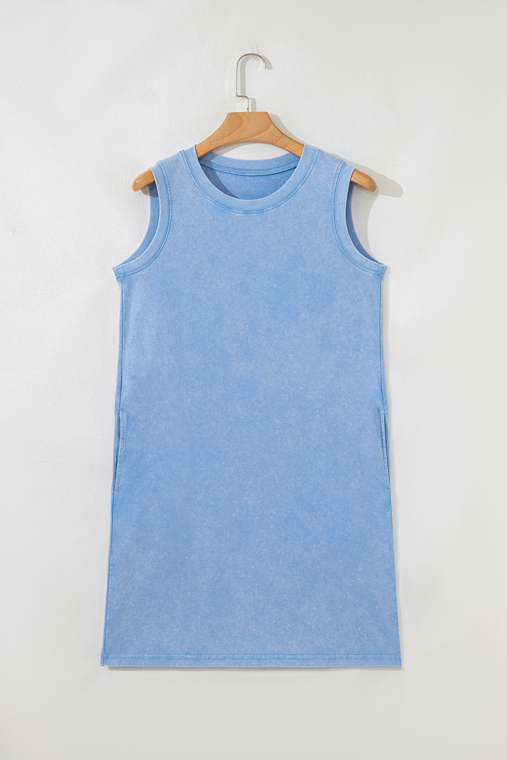 Mineral Wash Pocketed Tank Mini Dress
