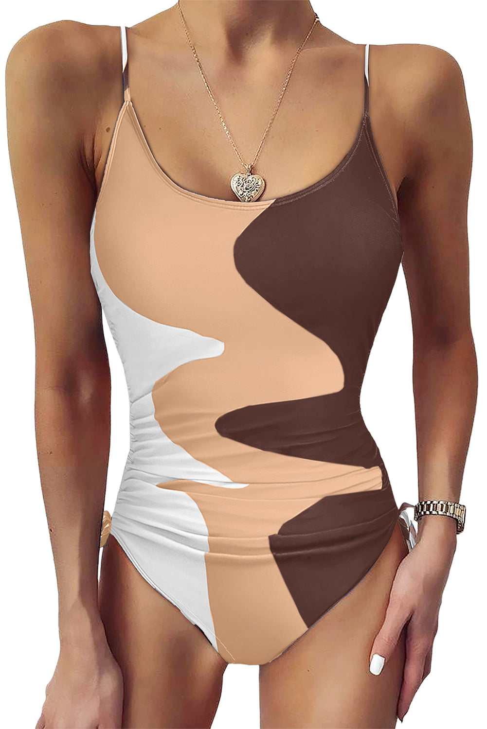 Colorblock One Piece Swimsuit