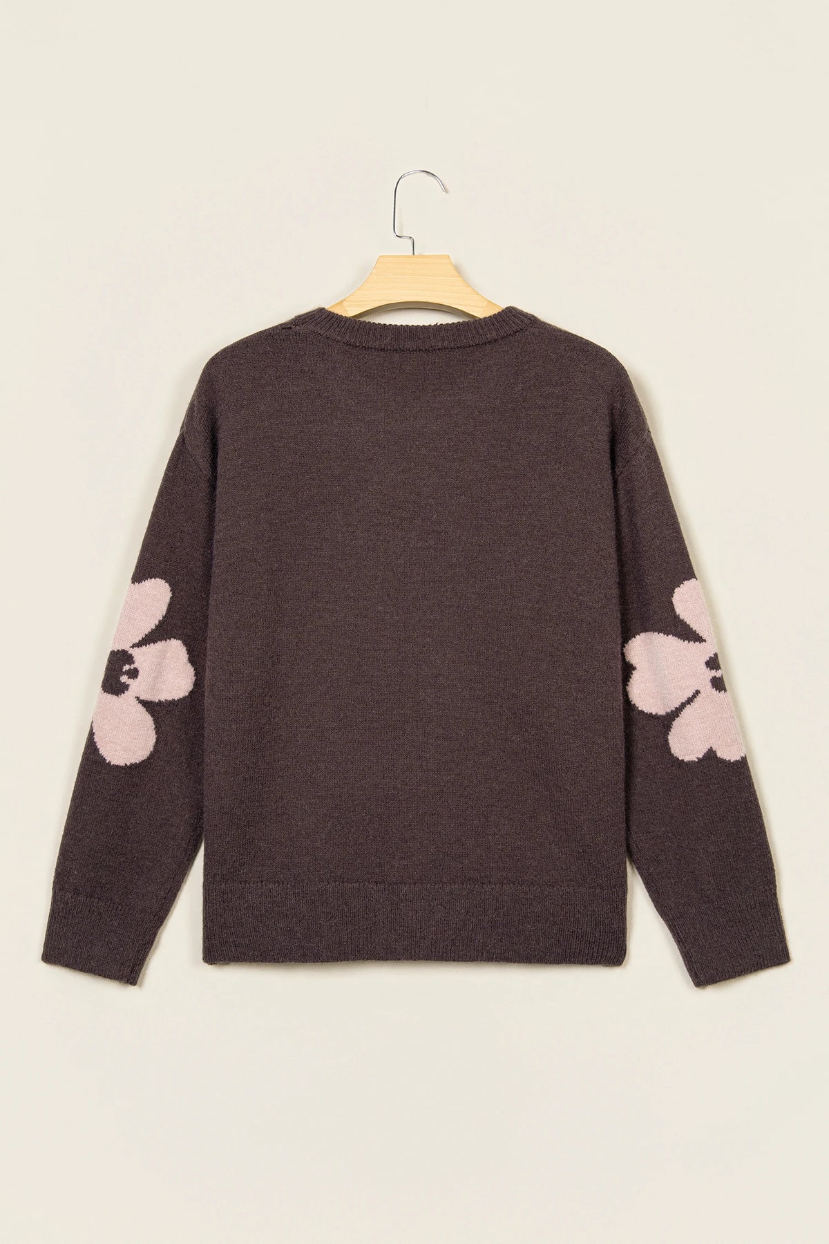 Floral Dropped Shoulder Long Sleeve Sweater