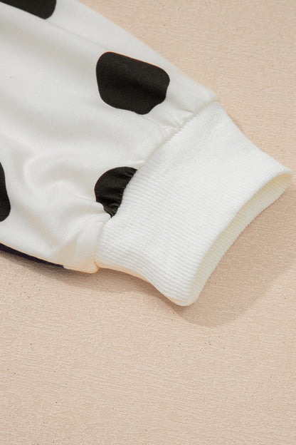 Polka Dot Long Sleeve Flared Mini Dress