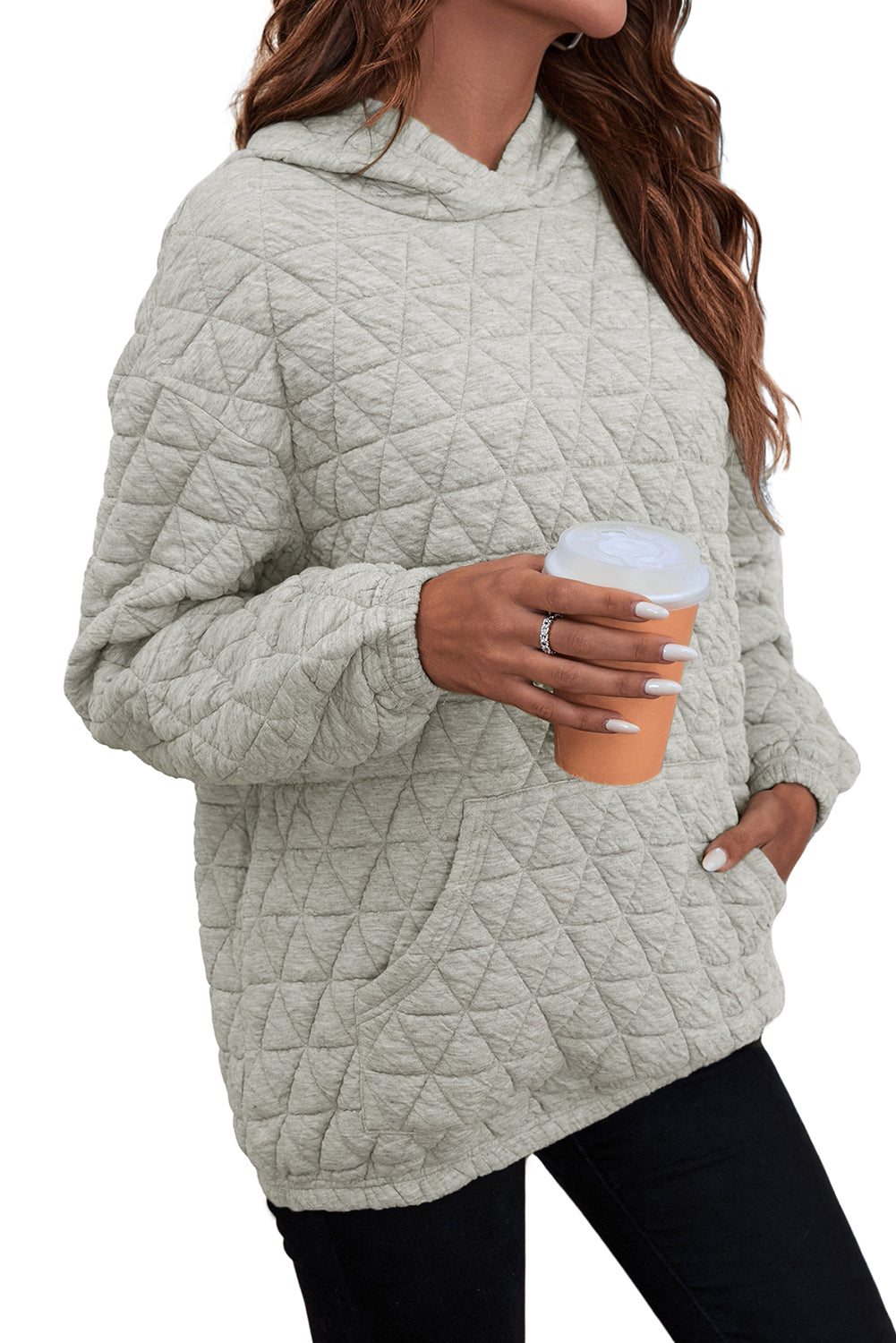 Quilted Kangaroo Pocket Hoodie