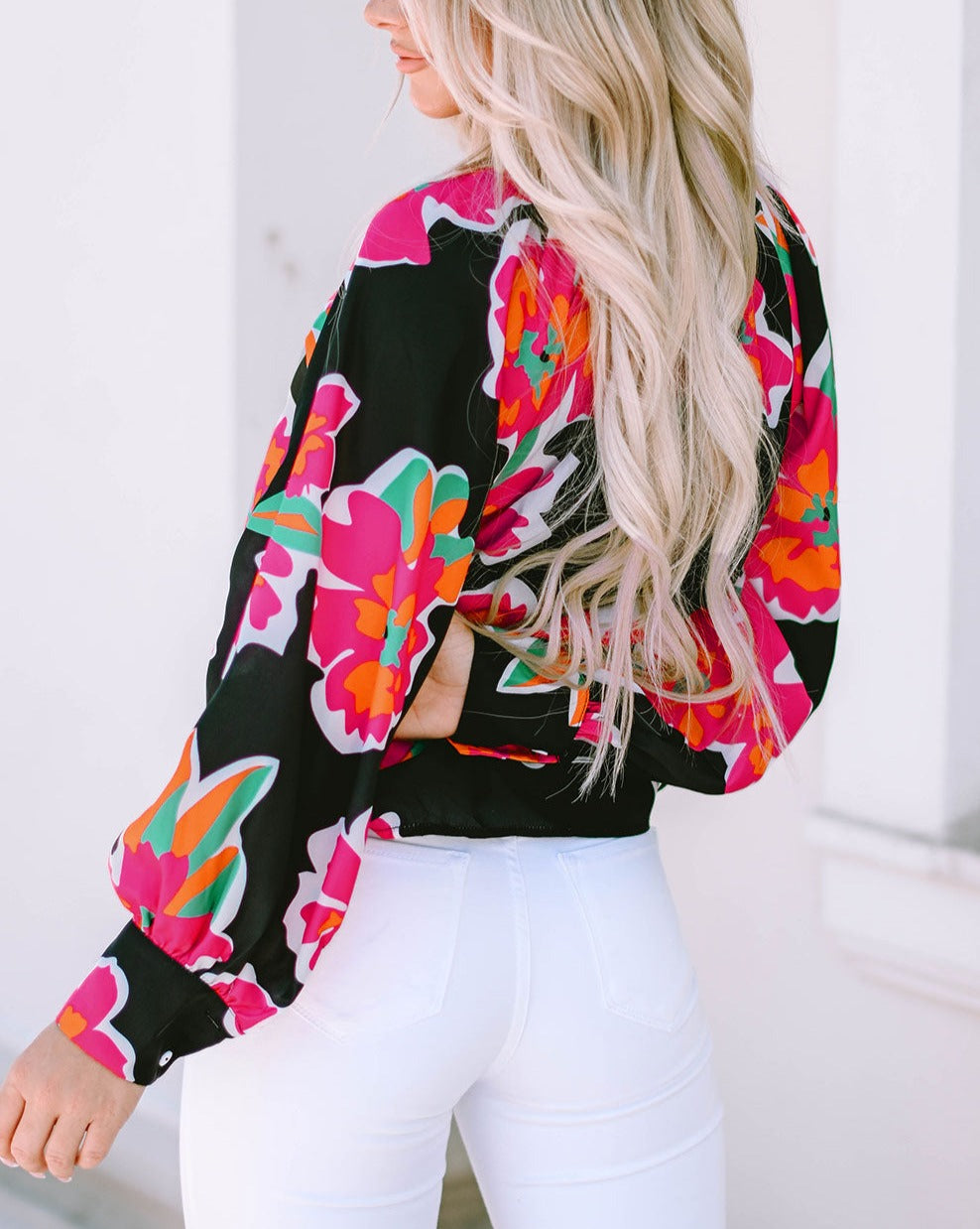 Floral Puff Sleeve Blouse