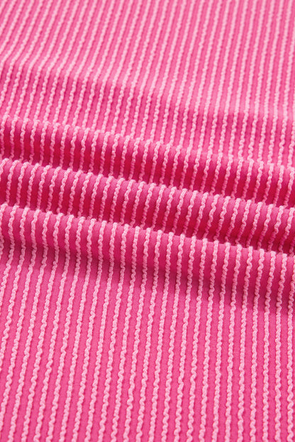 Plus Size Leopard Corded Knit Patchwork Long Sleeve Top