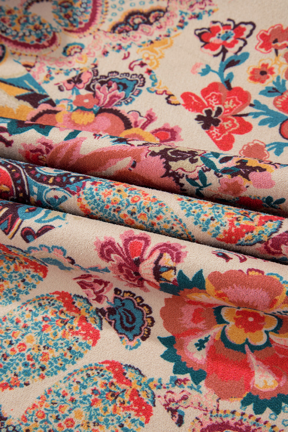 Floral Sherpa Lined Hooded Jacket