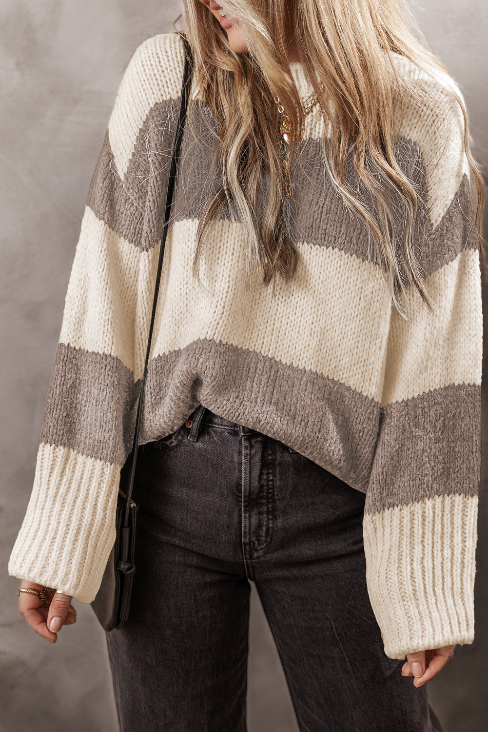 Colorblock Stripe Pullover Sweater